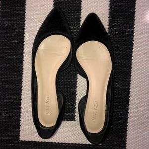 Nine West Black Velvet Flats